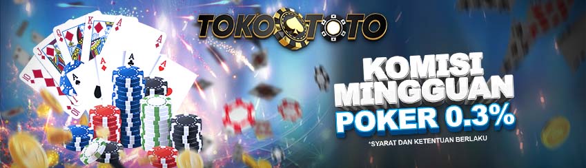 KOMISI MINGGUAN POKER 0.3%